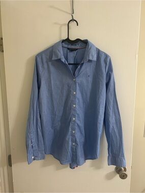 Tommy Hilfiger Sky Blue Women’s Casual Button-Down Shirt